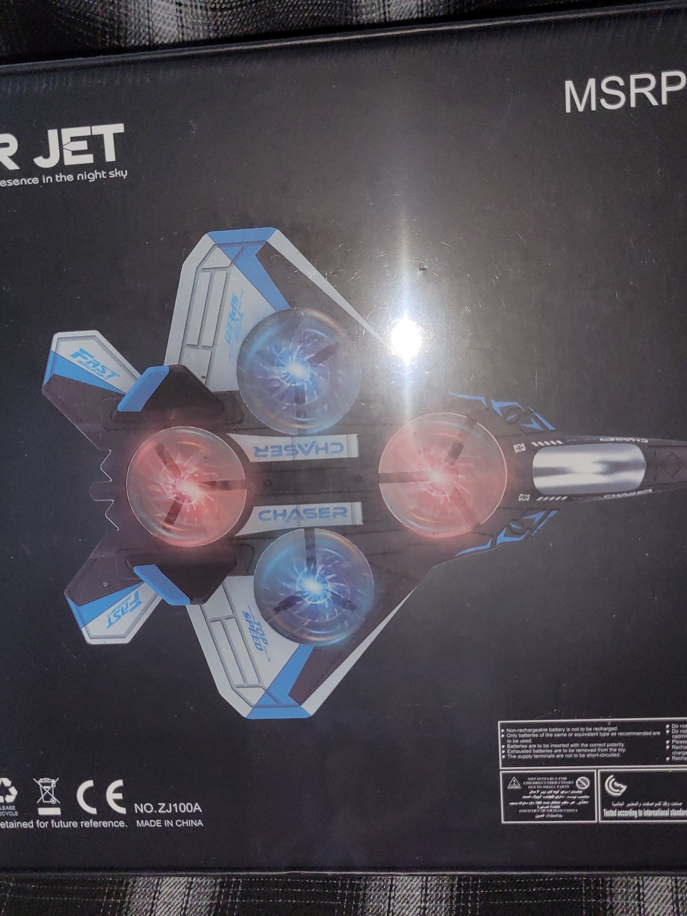 Chaser VR Jet Drone with Blue and Black Trim